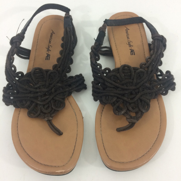 American Eagle Outfitters Shoes - American Eagle Womens Sz 6.5 Brown Tan Flat Sandal